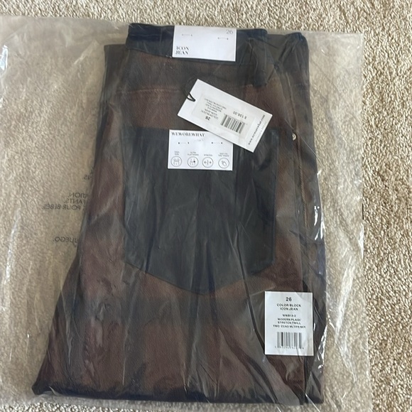 0305 - WEWOREWHAT Color Block Icon Jeans size 26 - Picture 5 of 8